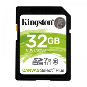 Cartão Memória Kingston Canvas Select Plus C10 U1 V10 UHS-I SDHC 32GB